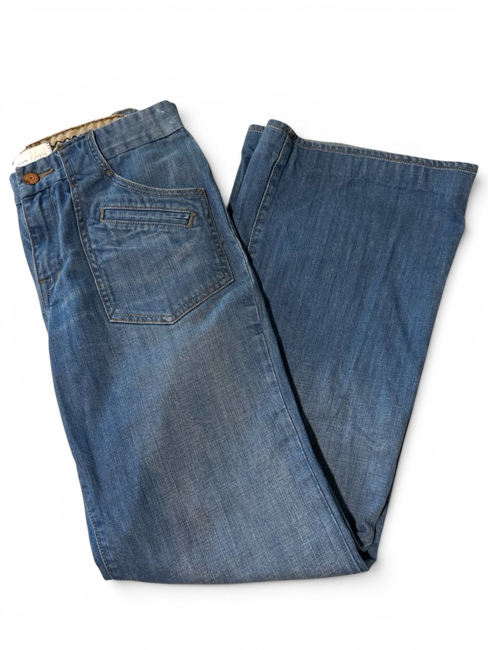 Paper Denim & Cloth Y2K Wide Leg Flare Jeans Light Wash Size 29 Low Rise